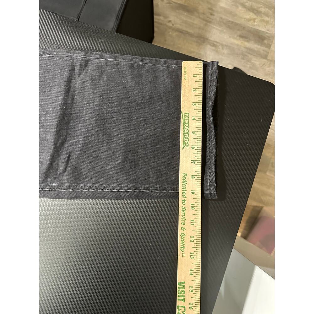 American Eagle Super High Rise Baggy Straight Cut Out Jeans Black Size 16 Long - Picture 8 of 16
